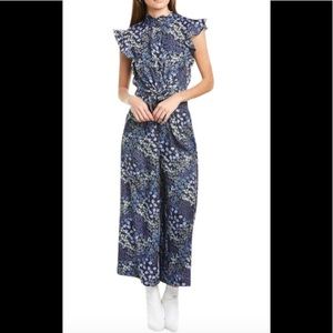 Rebecca Taylor Ava Floral Silk Romper Jumpsuit